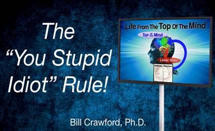 The “You Stupid Idiot” Rule